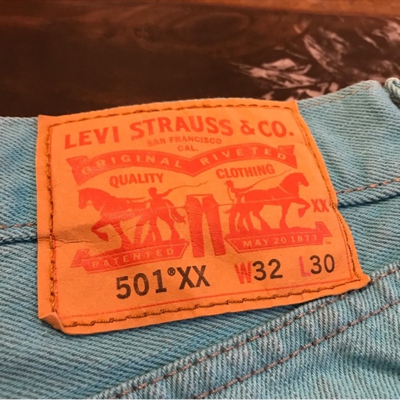 Vintage Levi’s® 501XX Jeans Tiffany Blue 32x30 - Picture 3 of 7